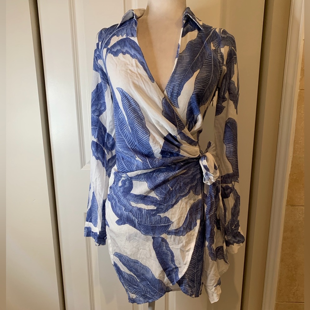 Fashion Nova Tropic Storm Faux Wrap Mini Dress 👗